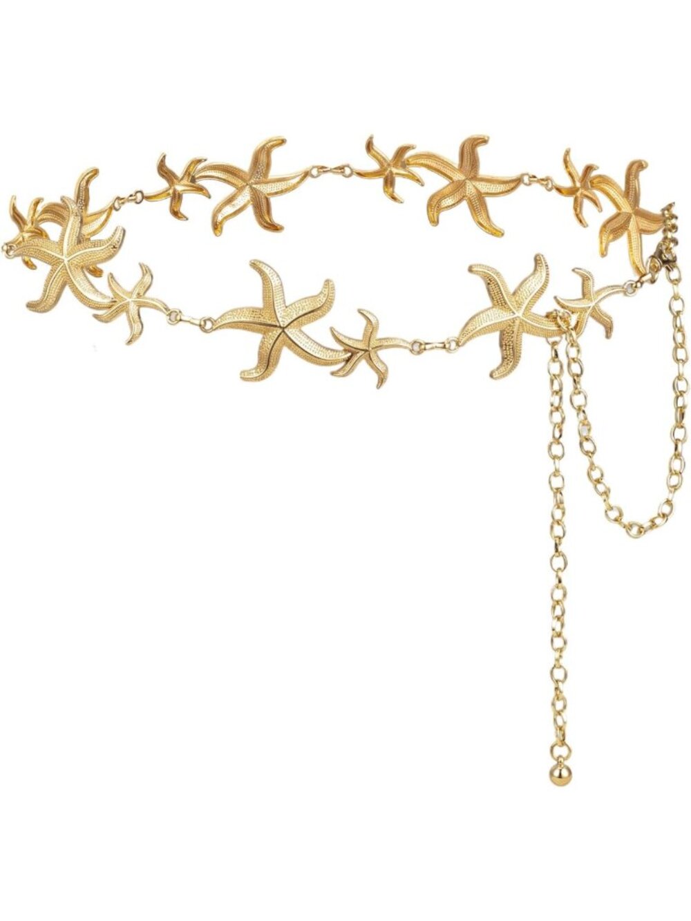 Chic Metal Chain Dress Belt with Hollow Out Daisy Design - Stylish Skinny Waist